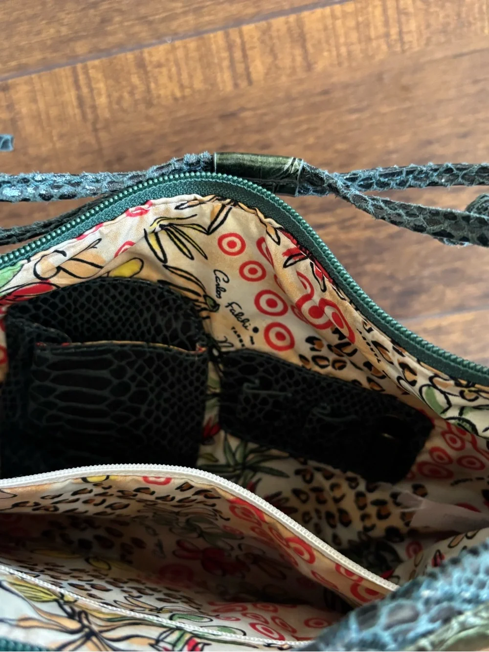Carlos Falchi Embossed Shoulder Bag